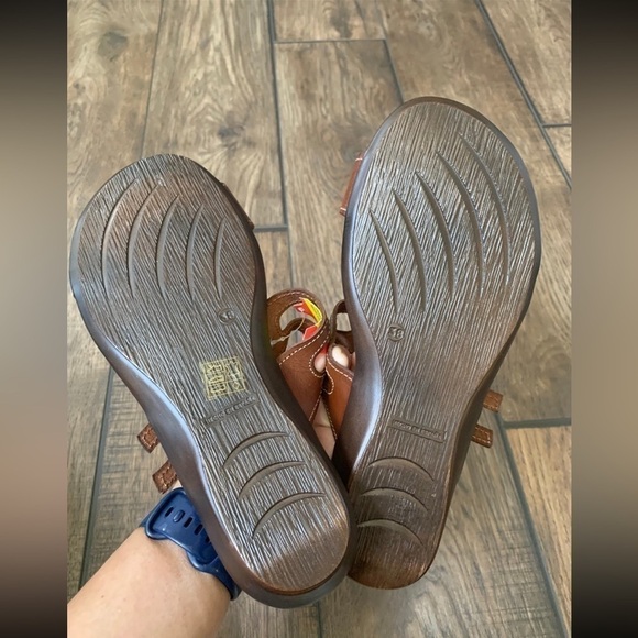 All Leather Brown European Sandals Made in Spain Woman Size 38 - Picture 3 of 3